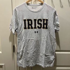 Men’s Under Armour gray large Notre Dame t-shirt, great condition